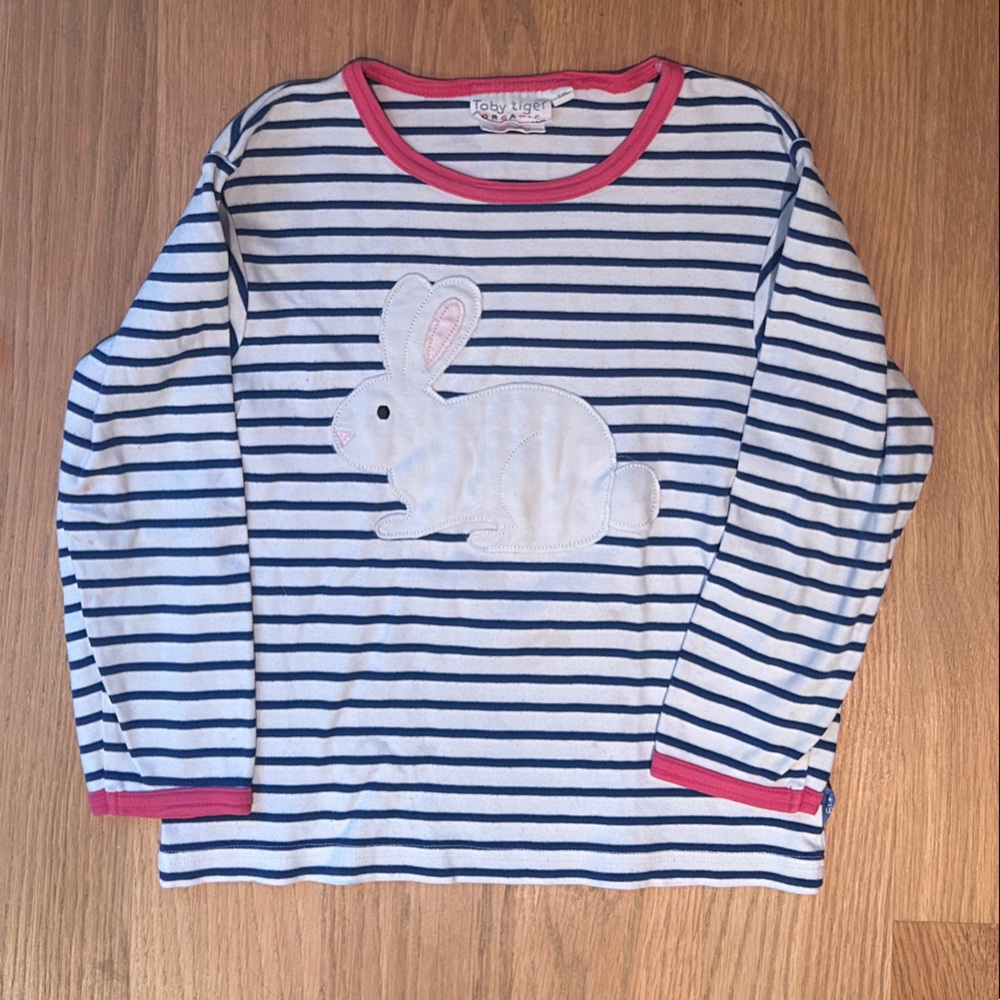 2 Toby Tiger Organic shirts, adorable and perfect for fall and winter - used